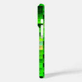 ビデオゲームピクセル緑の正方形パターン Case-Mate iPhoneケース (裏面 / 左)