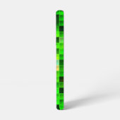 ビデオゲームピクセル緑の正方形パターン SAMSUNG GALAXYケース (左側面)