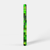 ビデオゲームピクセル緑の正方形パターン SAMSUNG GALAXYケース (右側面)