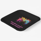 ビデオゲームピンクの女の子ベビーシャワー ペーパープレート (傾斜あり)