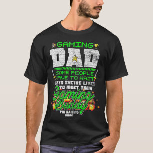 ビデオゲームプレーヤー父親の日ギフトゲームパパゲーム Tシャツ