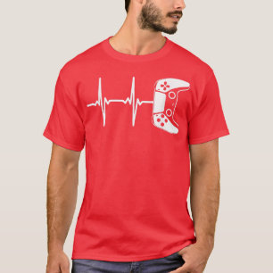 ビデオゲームプレーヤー用ゲーマーハートビート Tシャツ