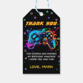 ビデオゲームレベルアップアーケード誕生日ありがとう ギフトタグ (裏面)