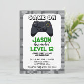 ビデオゲームレベルアップゲーマー誕生日 招待状 (スタンド正面)