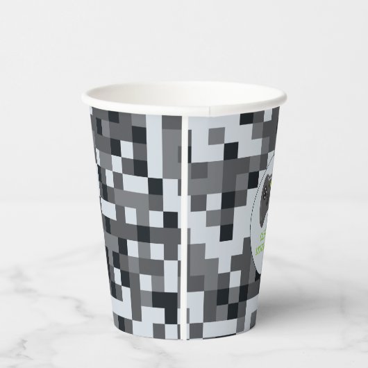 ビデオゲームレベルアップコントローラ誕生日パーティーページ 紙コップ (右)