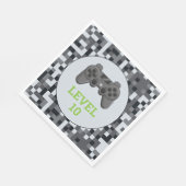 ビデオゲームレベルアップコントローラ誕生日パーティー スタンダードランチョンナプキン (角)