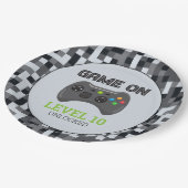 ビデオゲームレベルアップコントローラ誕生日パーティーPap ペーパープレート (アングル)