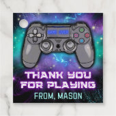 ビデオゲームレベルアップ誕生日パーティーメッセージカード フェイバータグ (正面)