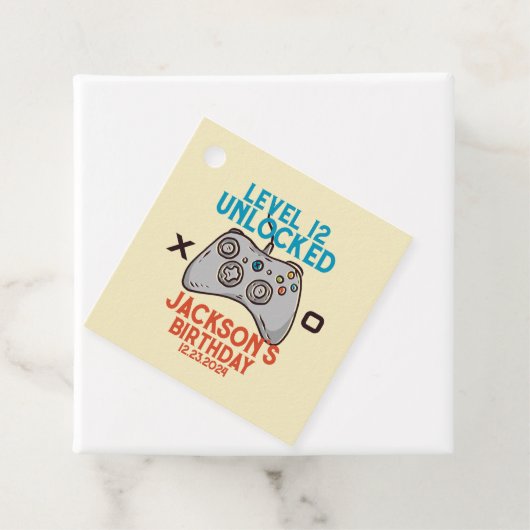 ビデオゲームレベルアンロックゲーマーボーイメンズ誕生日 フェイバータグ (インサイチュ)