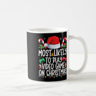 ビデオゲーム一家のマッチングクリスマスTシャツ コーヒーマグカップ