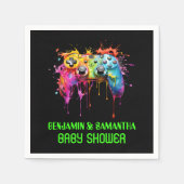 ビデオゲーム中立ベビーシャワー スタンダードカクテルナプキン (正面)