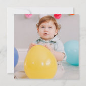 ビデオゲーム写真の誕生日 招待状 (裏面)