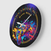 ビデオゲーム制御装置 ラージ壁時計 (傾斜)