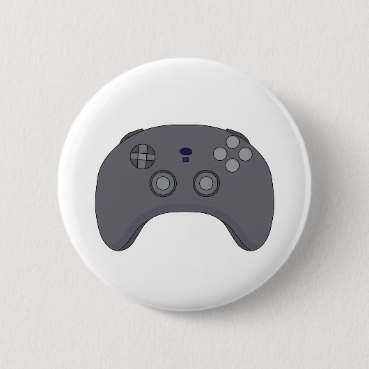 ビデオゲーム制御装置 缶バッジ (正面)