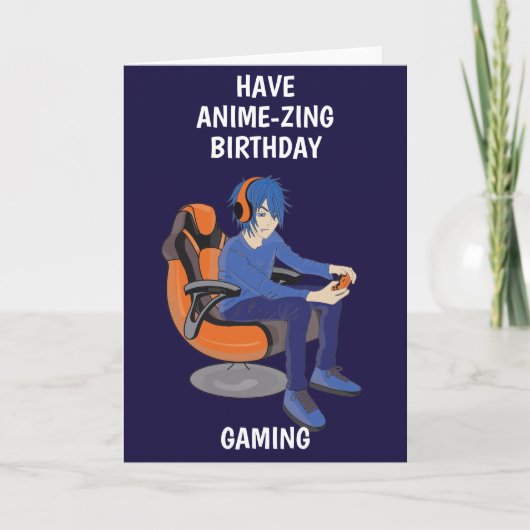 ビデオゲーム及びアニメマンガ誕生日カード カード (正面)