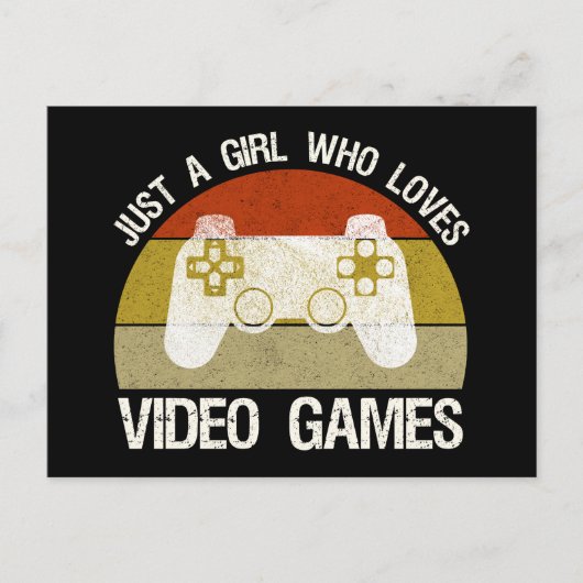 ビデオゲーム大好き女子 ポストカード (正面)