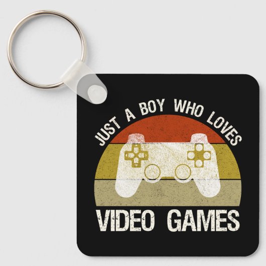 ビデオゲーム大好き少年 キーホルダー (正面)