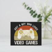 ビデオゲーム大好き少年 ポストカード (スタンド正面)