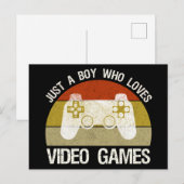 ビデオゲーム大好き少年 ポストカード (正面/裏面)
