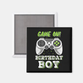 ビデオゲーム好きな男の子の誕生日パーティーの飾り付けの時間だよ マグネット (正面/裏面)