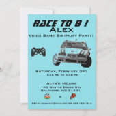 ビデオゲーム子供の誕生日パーティの招待状 招待状 (正面)