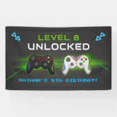 ビデオゲーム子供の誕生日パーティーバナー 横断幕 (横)