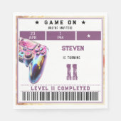 ビデオゲーム子供の誕生日 スタンダードランチョンナプキン (正面)