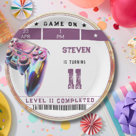 ビデオゲーム子供の誕生日 ペーパープレート