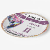 ビデオゲーム子供の誕生日 ペーパープレート (アングル)