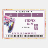 ビデオゲーム子供の誕生日 ラッピングペーパーシート (正面)