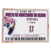 ビデオゲーム子供の誕生日 ラージペーパーバッグ (裏面)