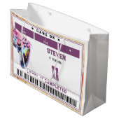 ビデオゲーム子供の誕生日 ラージペーパーバッグ (正面アングル)