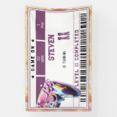 ビデオゲーム子供の誕生日 横断幕 (縦)