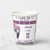 ビデオゲーム子供の誕生日 紙コップ (正面)