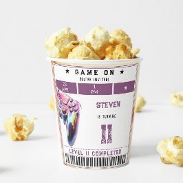 ビデオゲーム子供の誕生日 紙コップ