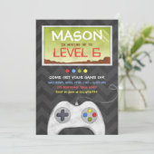 ビデオゲーム少年誕生日パーティー招待状 招待状 (スタンド正面)