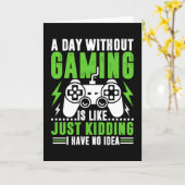 ビデオゲーム引用文：ゲームのない1日 |ゲーム カード (黄色い花)