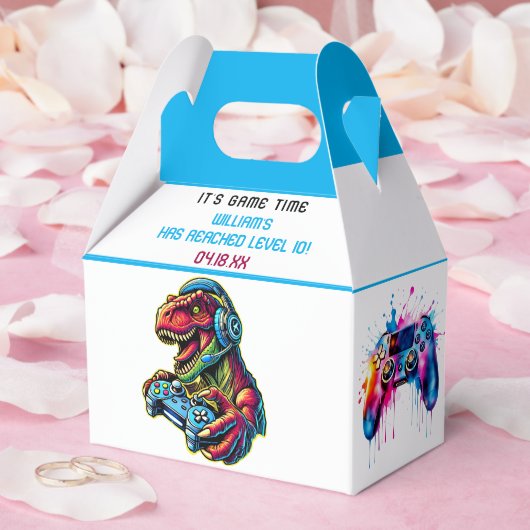 ビデオゲーム恐竜ゲーム誕生日パーティー フェイバーボックス (ウェディング)