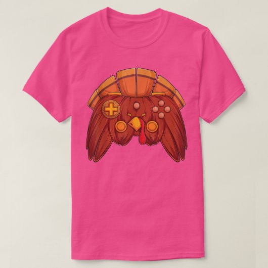ビデオゲーム感謝祭トルコのコントローラーGamer Bo Tシャツ (デザイン正面)