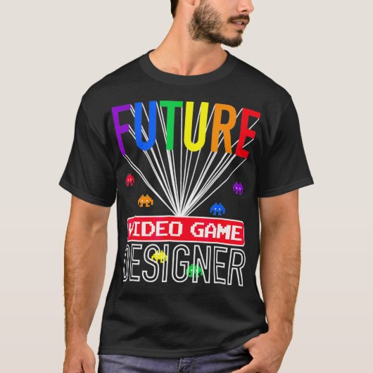 ビデオゲーム未来ビデオゲームデザイナーキッズTシャツ Tシャツ (正面)