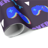ビデオゲーム柄 ゲーマー ラッピングペーパー (ロールコーナー)
