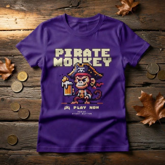 ビデオゲーム海賊猿Tシャツ Tシャツ