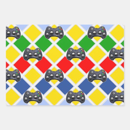 ビデオゲーム用ゲーマーギフトラッピング紙シート ラッピングペーパーシート (正面2)