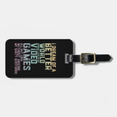 ビデオゲーム用ゲーマー引用文プレーヤーゲームギーク ラゲッジタグ (正面横)