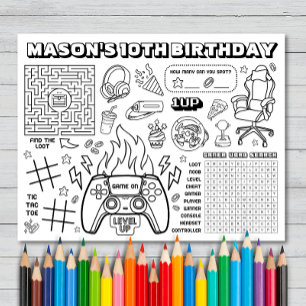 ビデオゲーム誕生日アクティビティシート