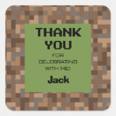 ビデオゲーム誕生日シール スクエアシール (正面)