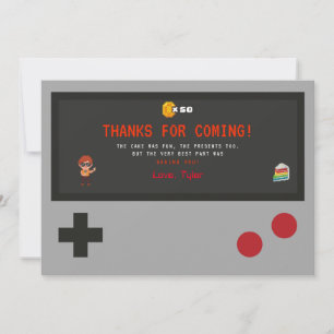 ビデオゲーム誕生日パーティーありがとう サンキューカード