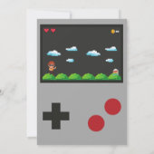 ビデオゲーム誕生日パーティーの招待 招待状 (裏面)