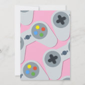 ビデオゲーム誕生日パーティーの招待 招待状 (裏面)