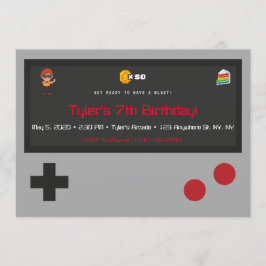 ビデオゲーム誕生日パーティーの招待 招待状